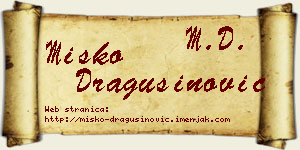 Miško Dragušinović vizit kartica
